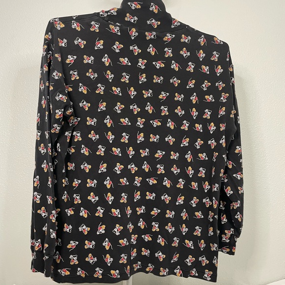 VTG Disney Mickey & Co black turtleneck w/ Mickey Mouse pattern throughout sz XL - Picture 4 of 8